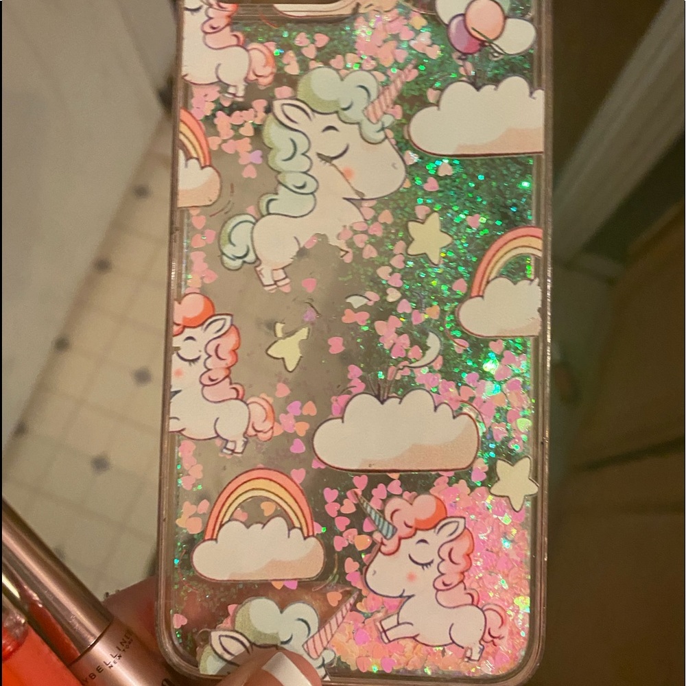 Unicorn Heart Confetti iPhone 8 Plus case